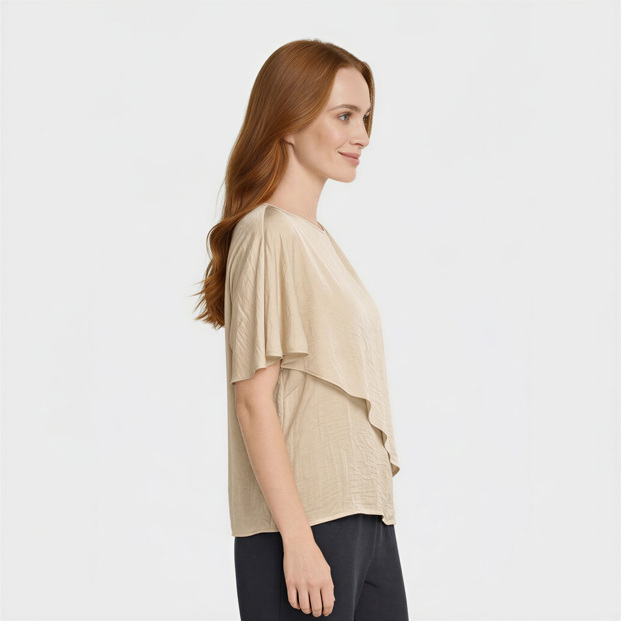 Bluse-Uni-Waschseide