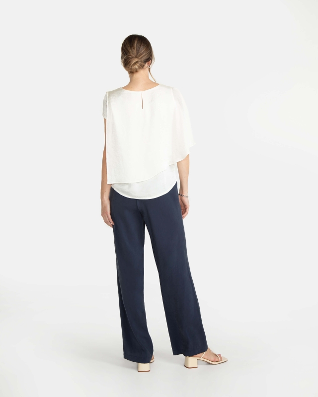 Bluse-Uni-Waschseide