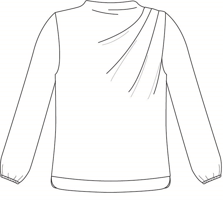 Bluse-Drapierung