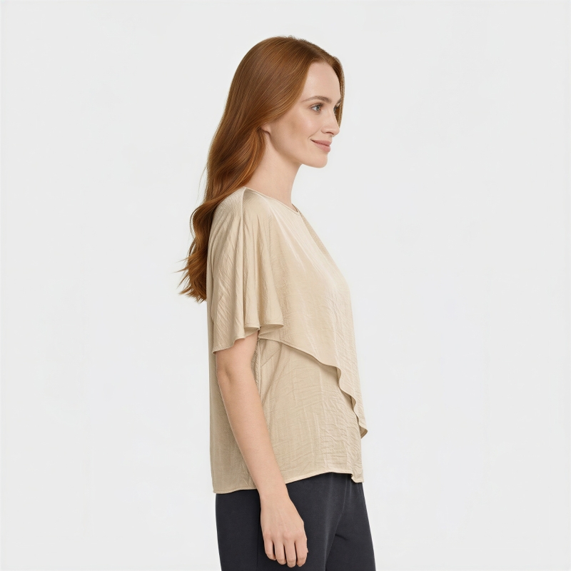 Bluse-Uni-Waschseide