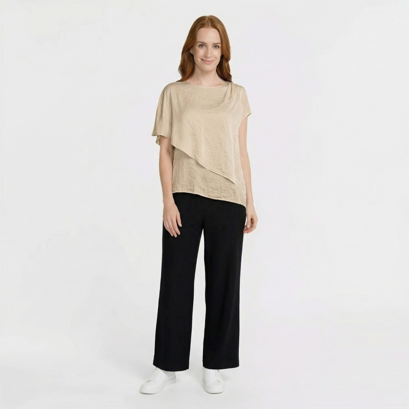 Bluse-Uni-Waschseide